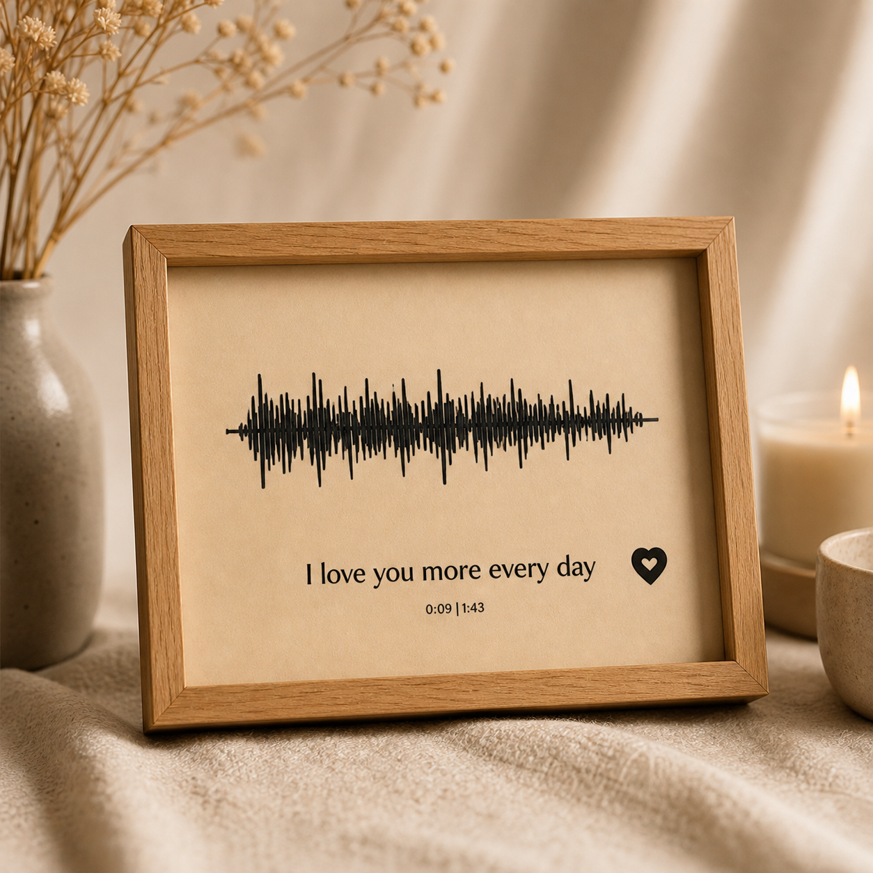 Turn your voice message into a timeless keepsake
